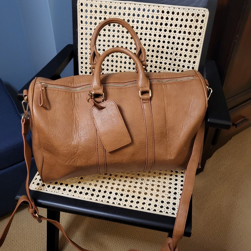 Sole Society Cognac Weekender Bag